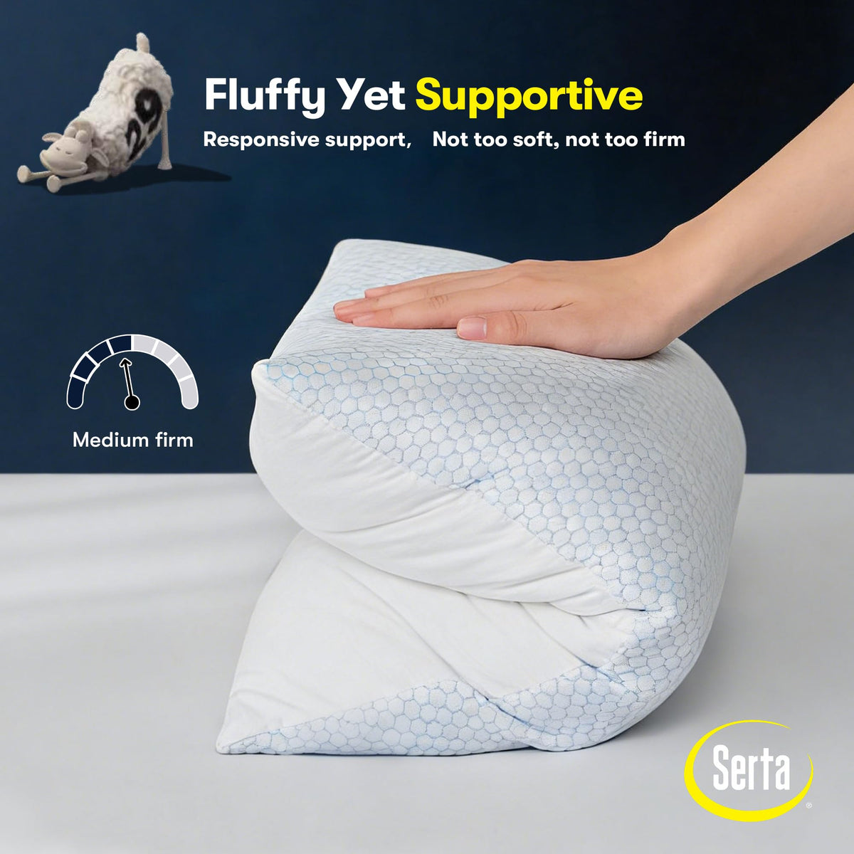 King Size Set of 2 Cooling Bed Pillows O18918