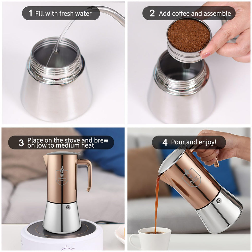 12-Cup Stainless Steel Moka Pot Q72165