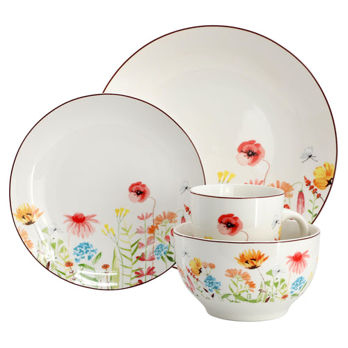 16 Piece Porcelain Dinnerware Set M998