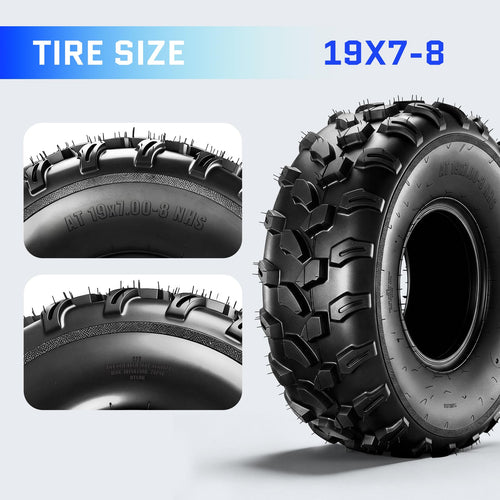 19x7-8 ATV Tires 6PR All-Terrain Tubeless Pack of 2 F50394