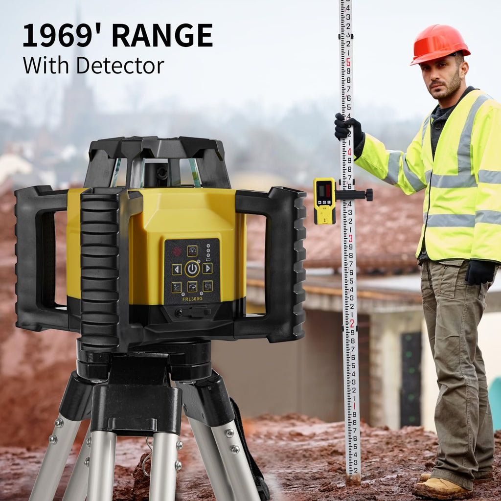 Green Self-Leveling Rotary Laser Level Kit with Tripod O8584