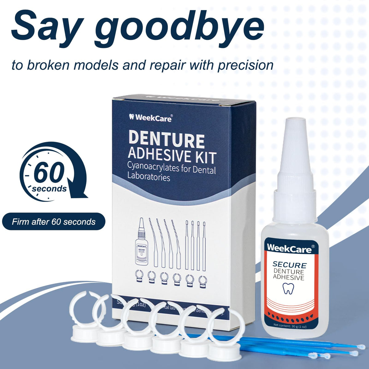 Denture Repair Glue 1oz Fast-Setting Adhesive L335813
