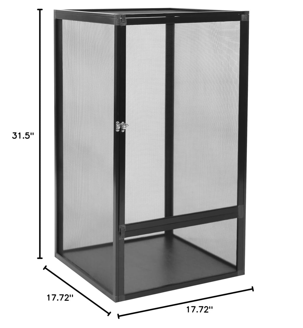 17.7x17.7x31.5 inch Aluminum Alloy Mesh Reptile Terrarium U71665