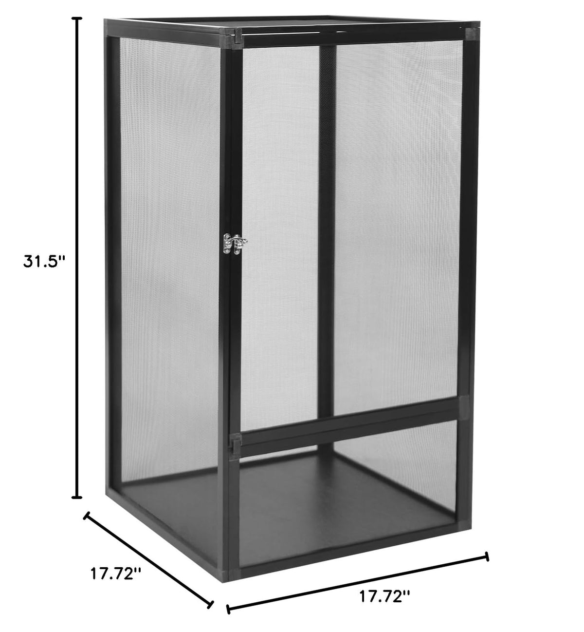 17.7x17.7x31.5 inch Aluminum Alloy Mesh Reptile Terrarium U71665