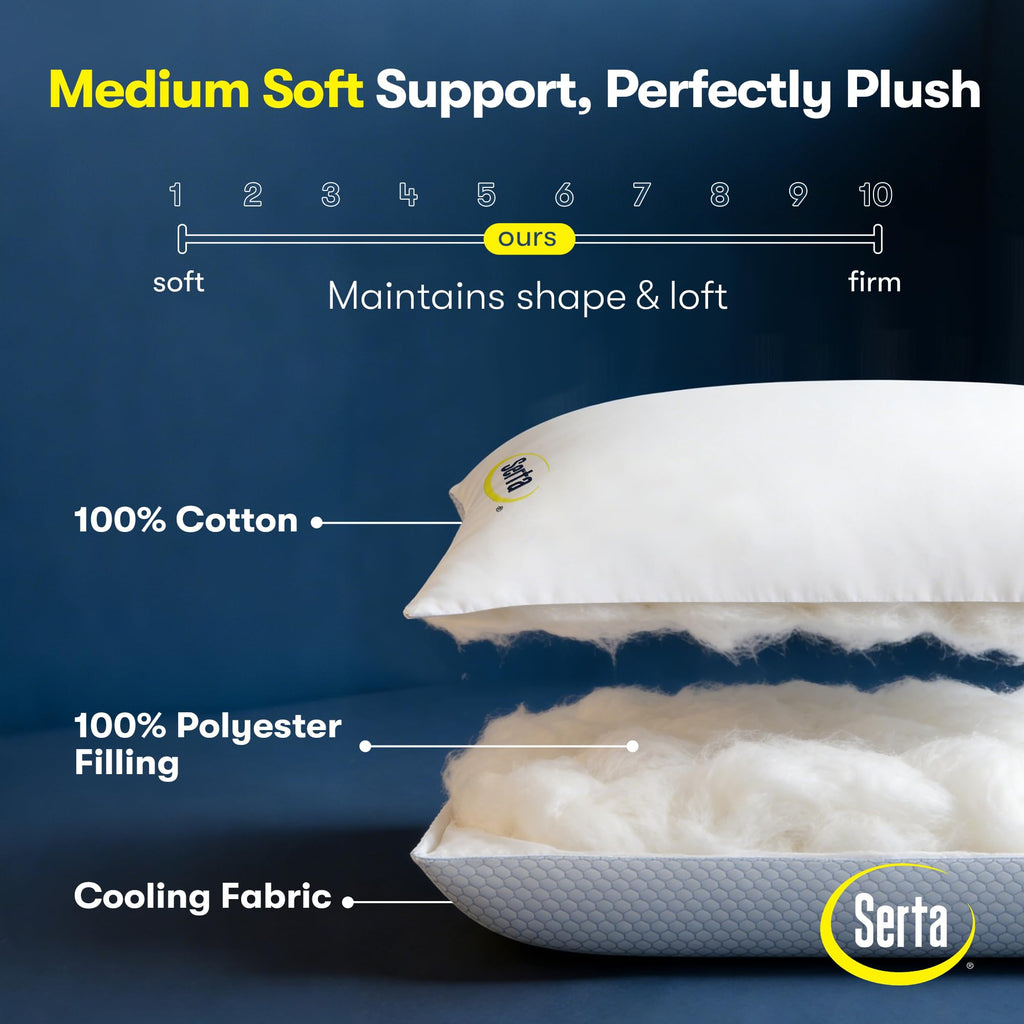 King Size Set of 2 Cooling Bed Pillows O18918
