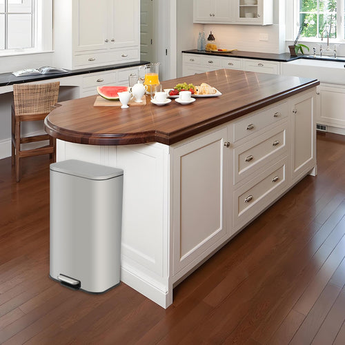 13.2 gal Stainless Steel Step Trash Can U614661