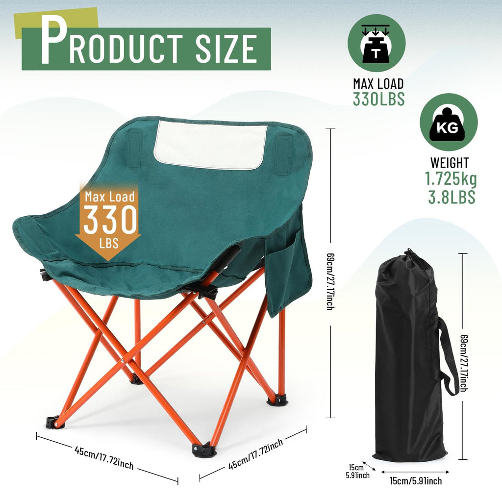 2 Pack Folding Camping Chairs I4186