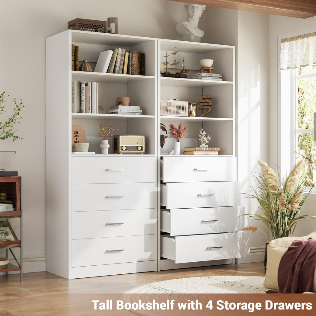 White Wood Closet Organizer System V837