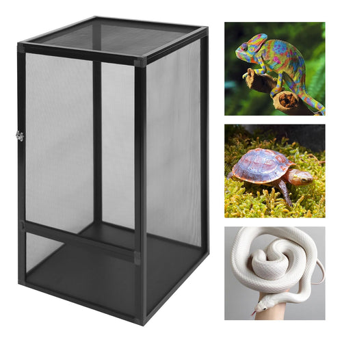 17.7x17.7x31.5 inch Aluminum Alloy Mesh Reptile Terrarium U71665