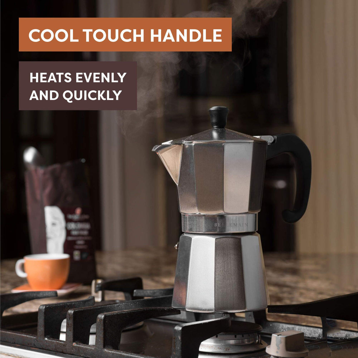 Stovetop Espresso Maker 6-Cup Silver K172533