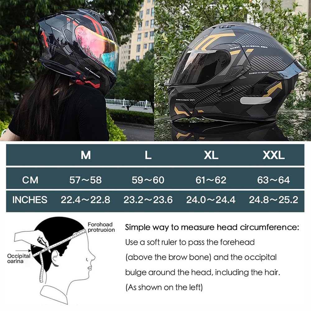 DOT Approved Flip Up Full Face Modular Motorcycle Helmet M4322