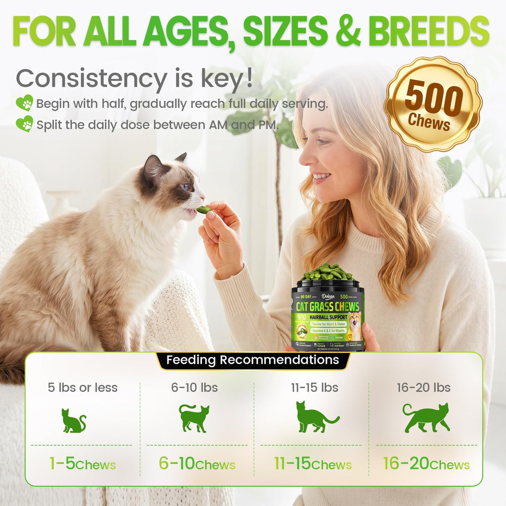 Cat Grass Treats Hairball Treatment for Cats I3173