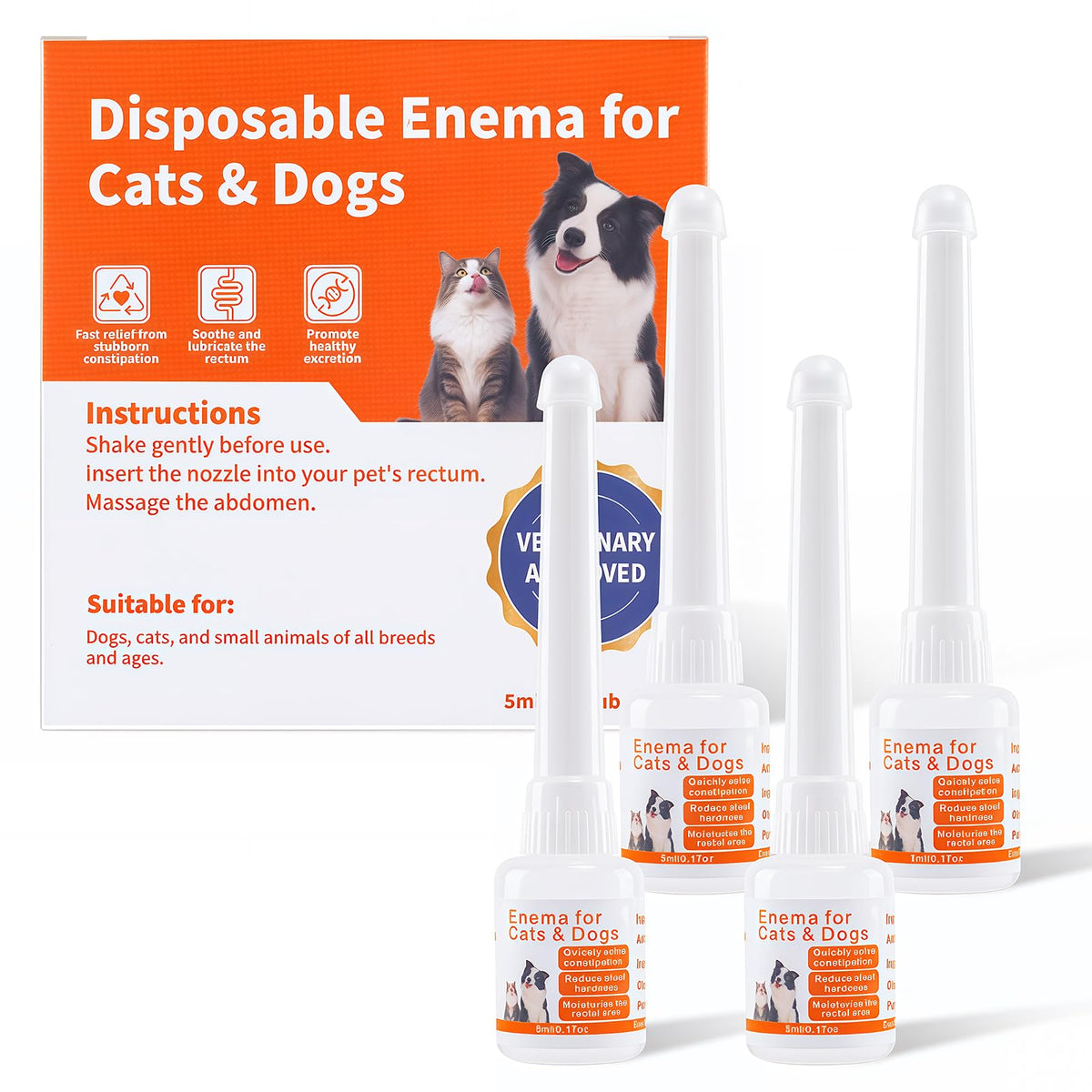 Disposable Enema for Cats & Dogs 5 mL 4 Pack I574202