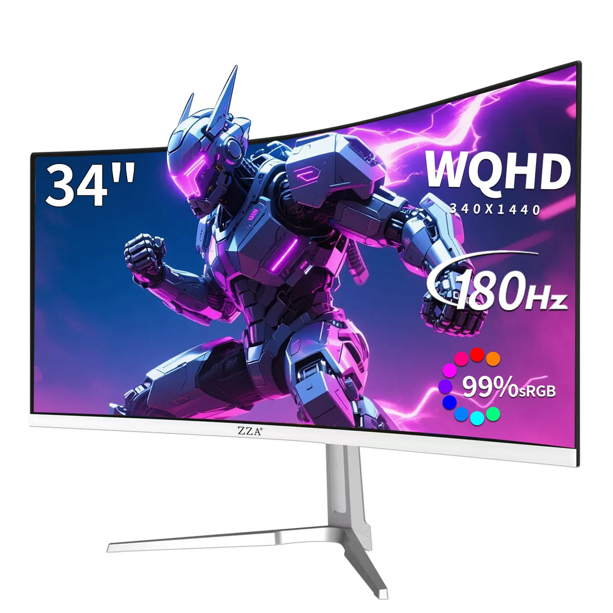 34 Inch Curved 1500R WQHD 180hz VA Gaming Monitor Y734398