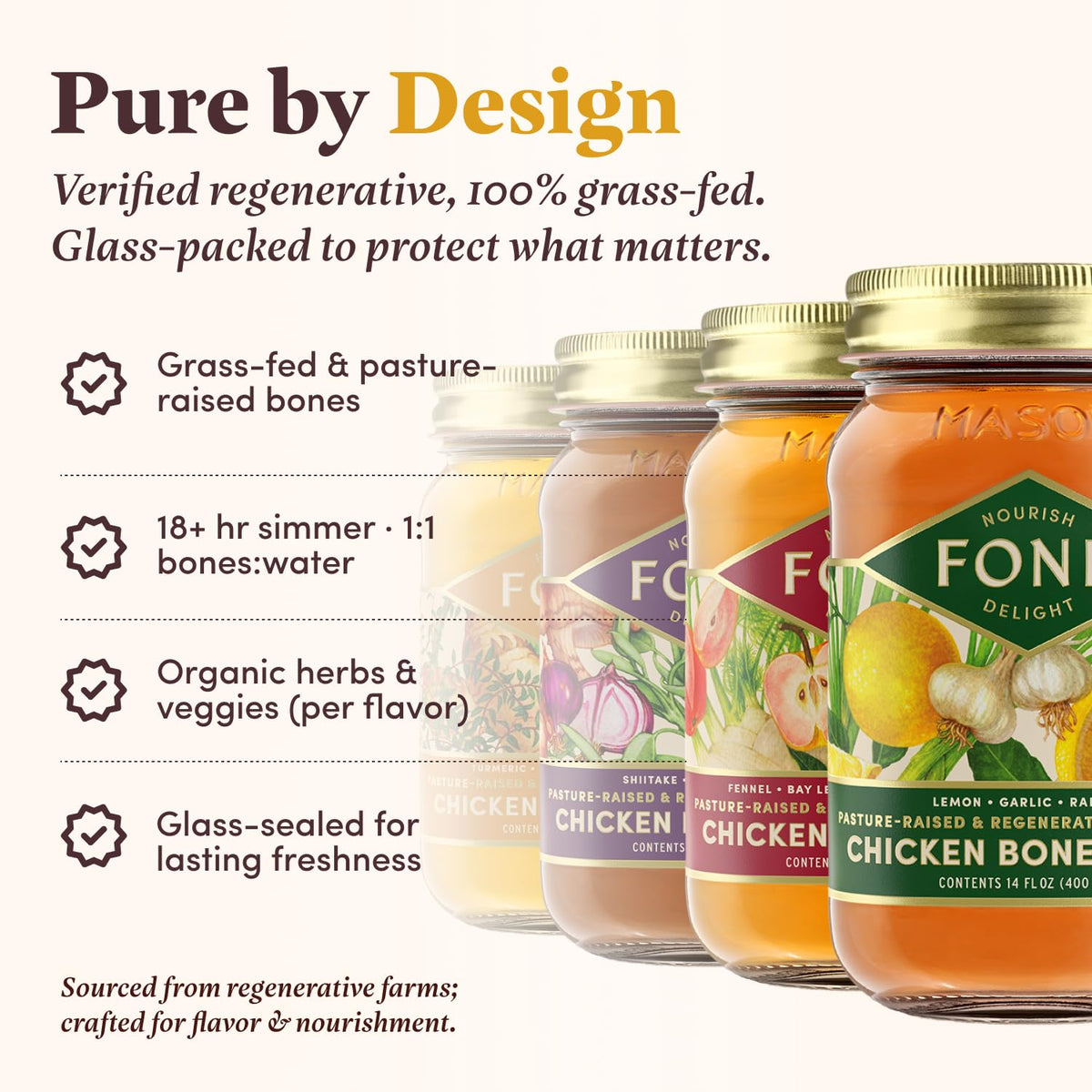 Chicken Bone Broth Variety Pack 4-Pack A939