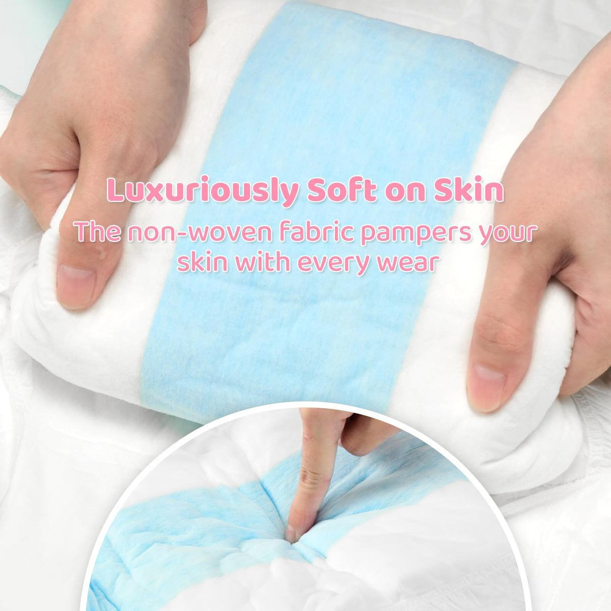 Adjustable Adult Diaper 10 Pieces White Medium W62630