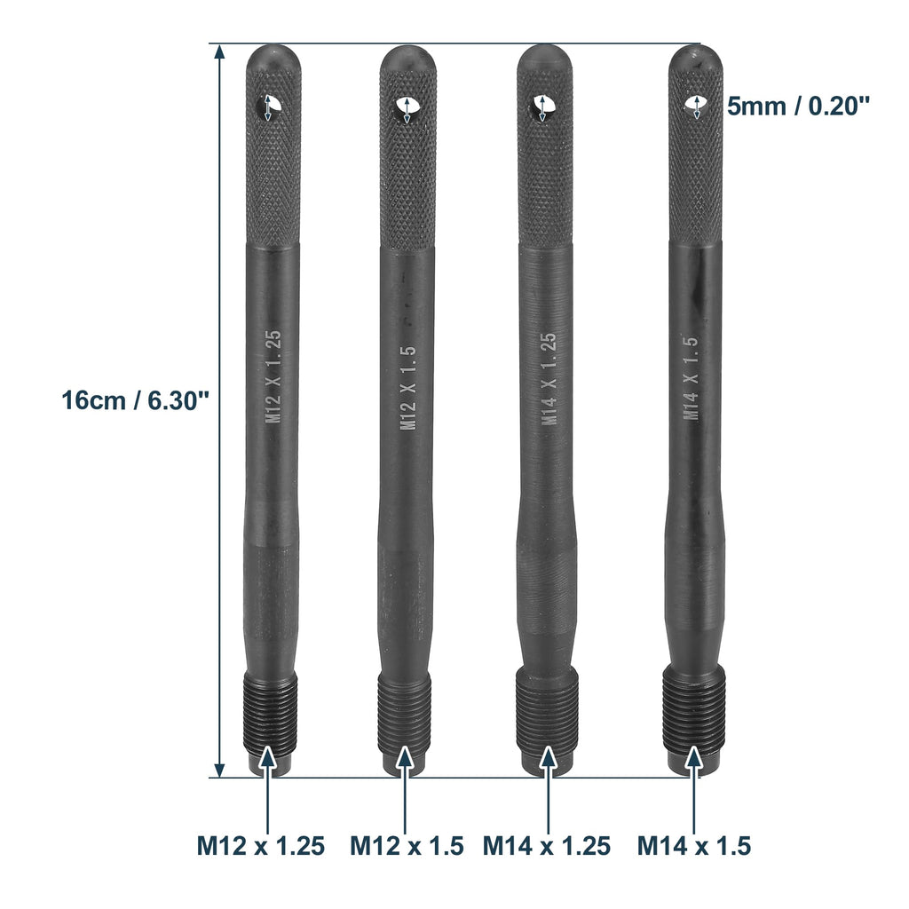 Black Carbon Steel Wheel Hangers Alignment Pin Tire Studs Tool 8pcs Y449311