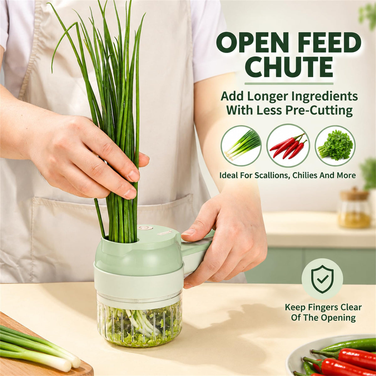 4-in-1 Handheld Electric Vegetable Cutter X3295