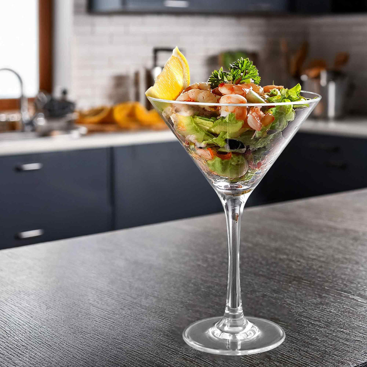 10-Ounce Plastic Martini Glasses Set of 6, Reusable, BPA-Free, Shatter-Proof, Dishwasher-Safe G442