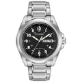Stainless Steel Black Dial 43mm Field Watch Y755