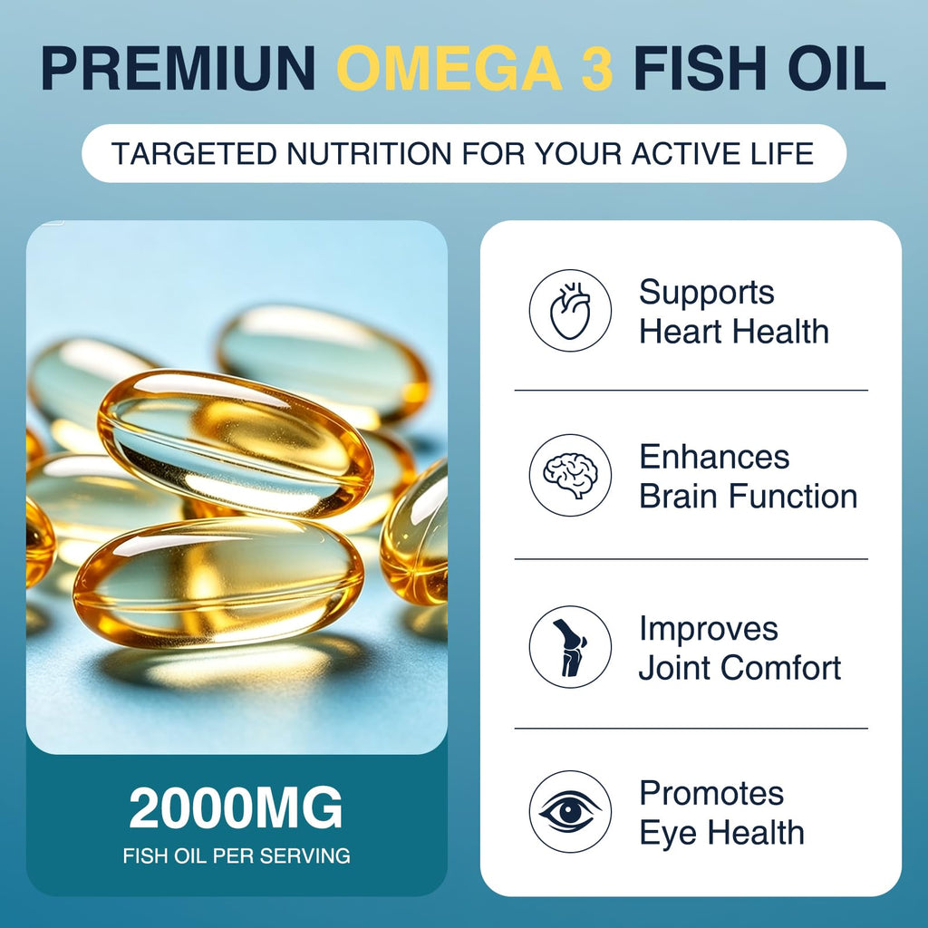 Omega-3 Fish Oil 2000mg 120 Softgels D3657