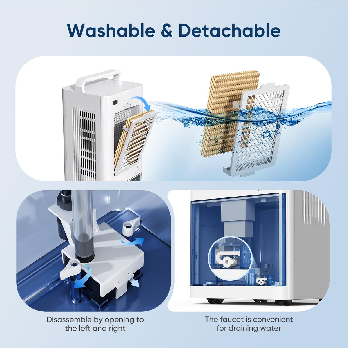 Portable 4-IN-1 Evaporative Air Cooler 3-Gal H929765