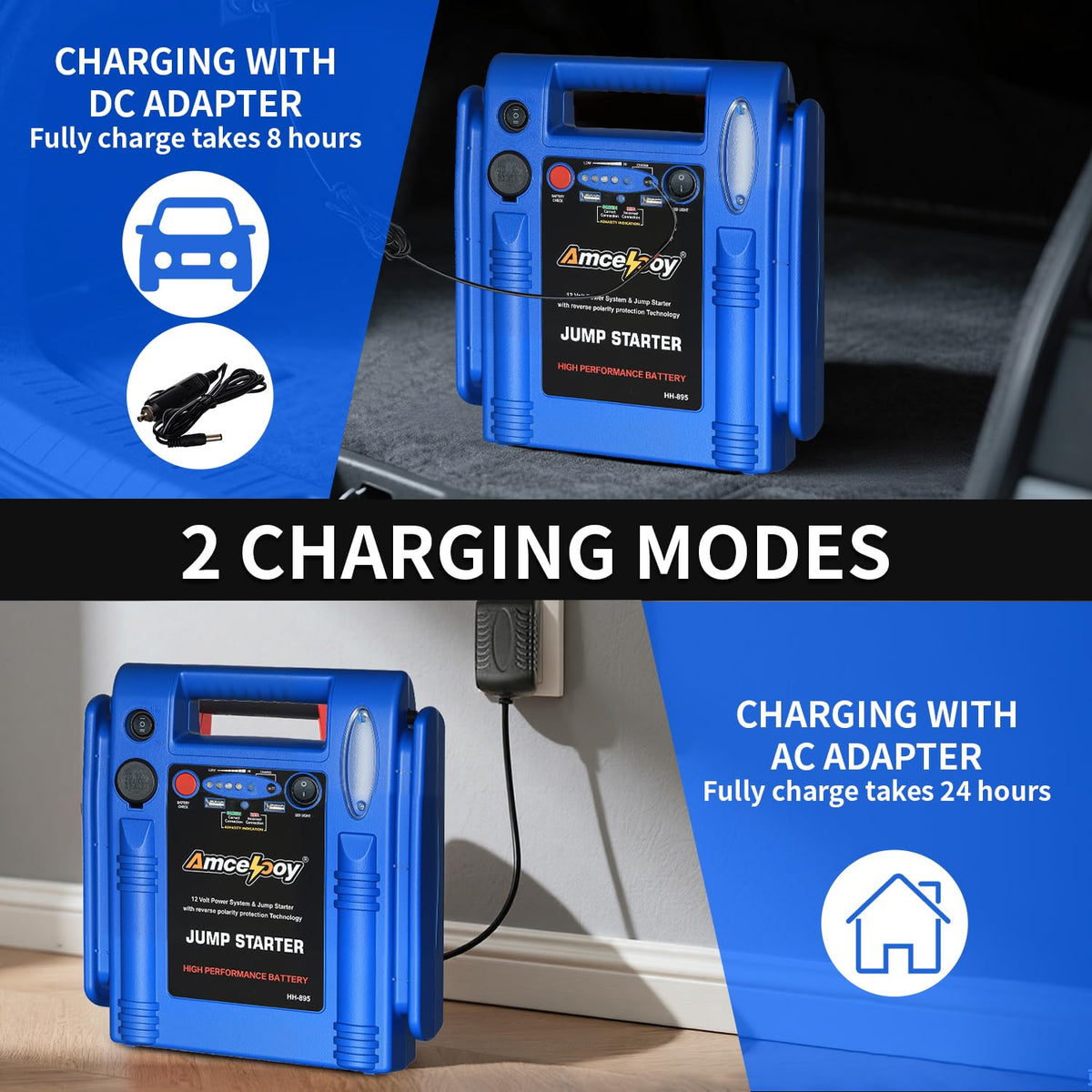 2000 Peak Amp 12V Car Battery Jump Starter P5895
