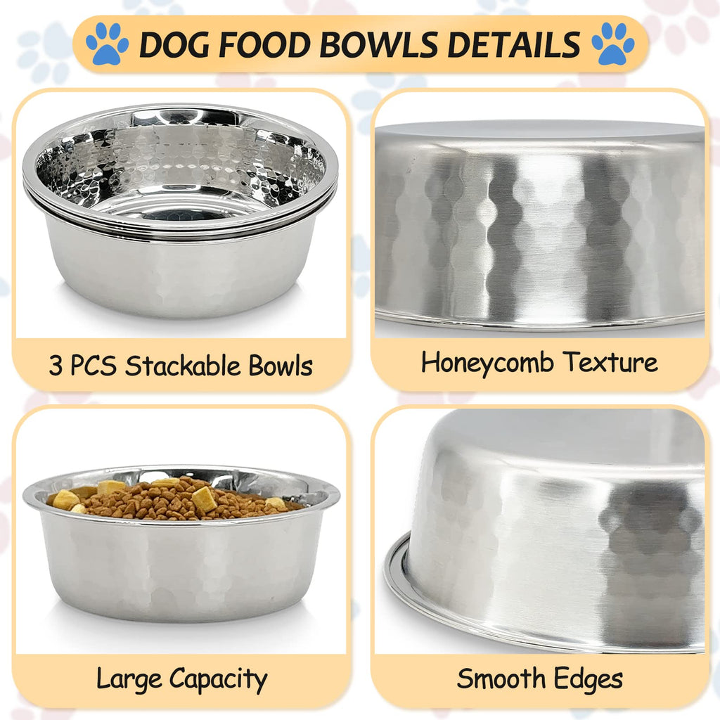 3 Pack Stainless Steel Cat Bowls T88531