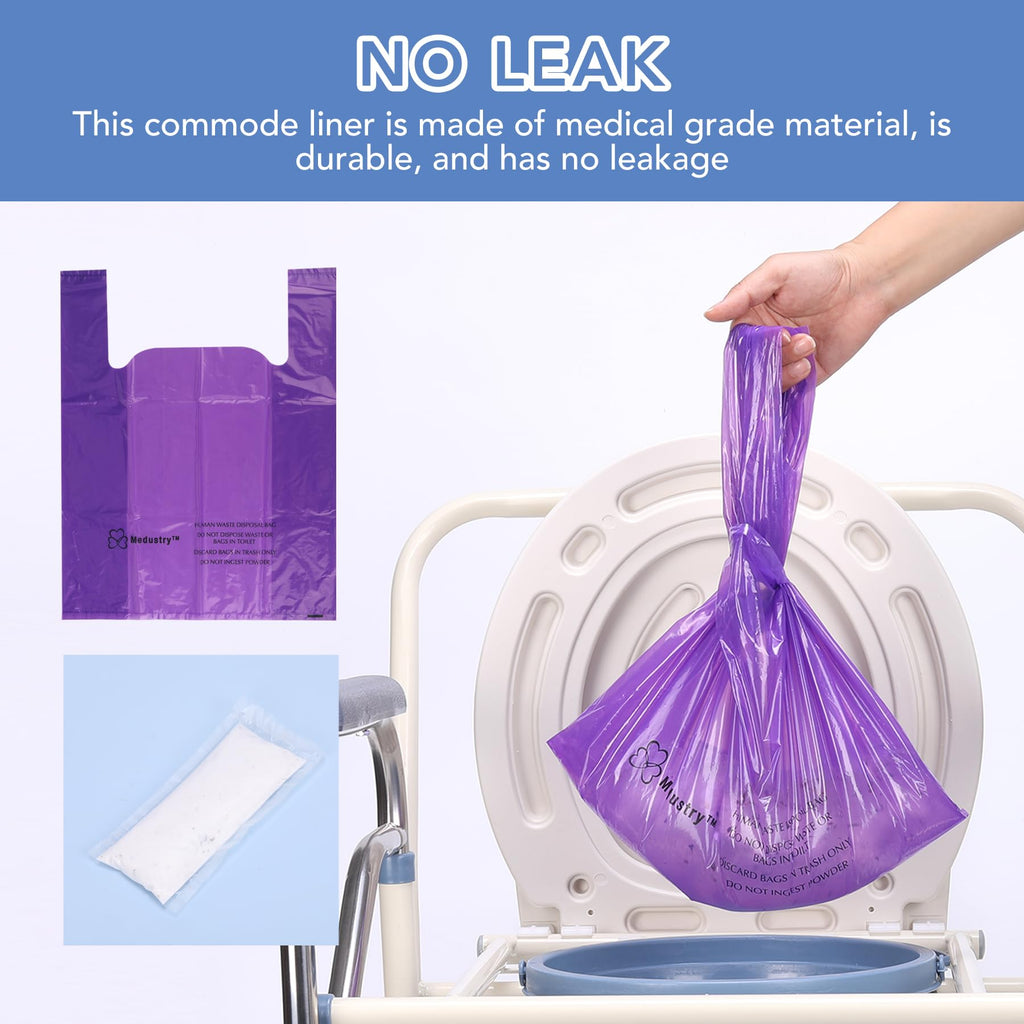 Commode Liners 60 Pack with Absorbent Powder Packs E579976