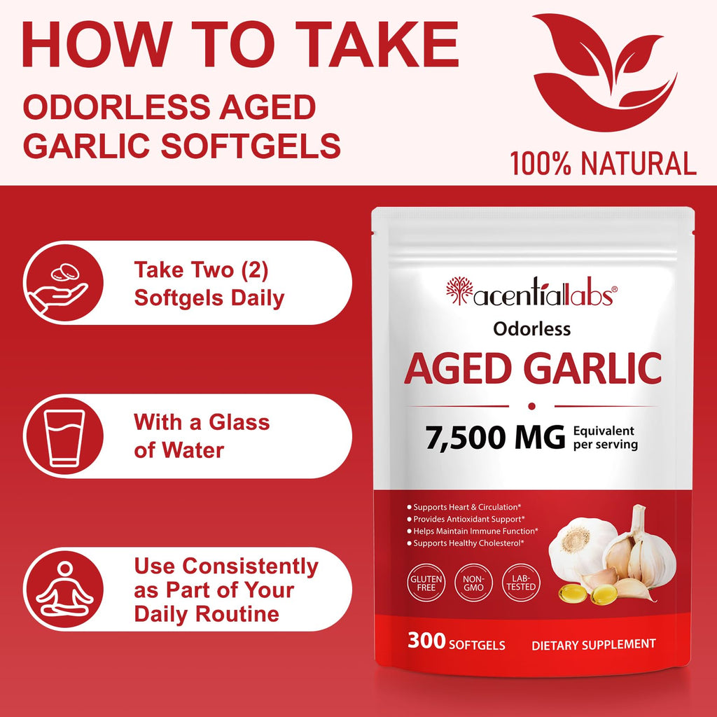 500mg Odorless Garlic Softgels B43138