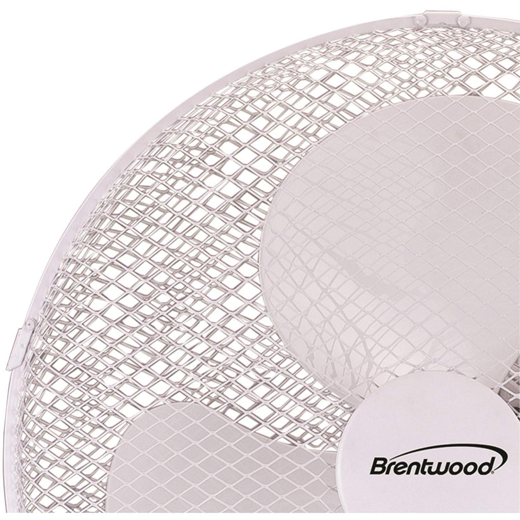 White 16-inch 3-Speed Oscillating Stand Fan N208
