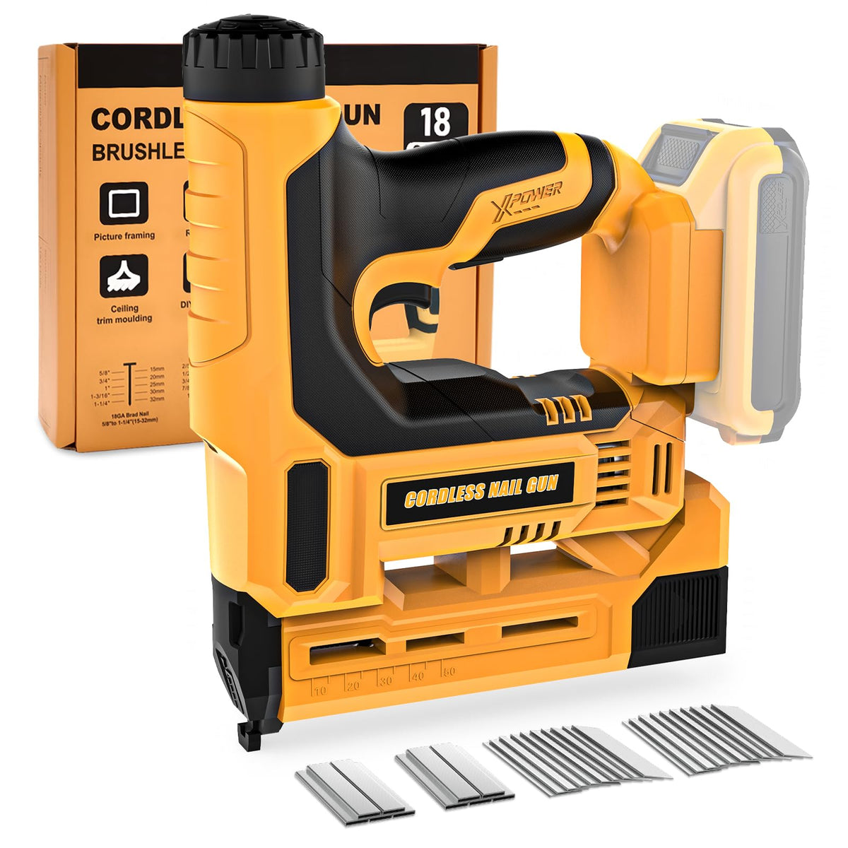 Cordless 2-in-1 18 Gauge Brad Nailer/Staple Gun V7960