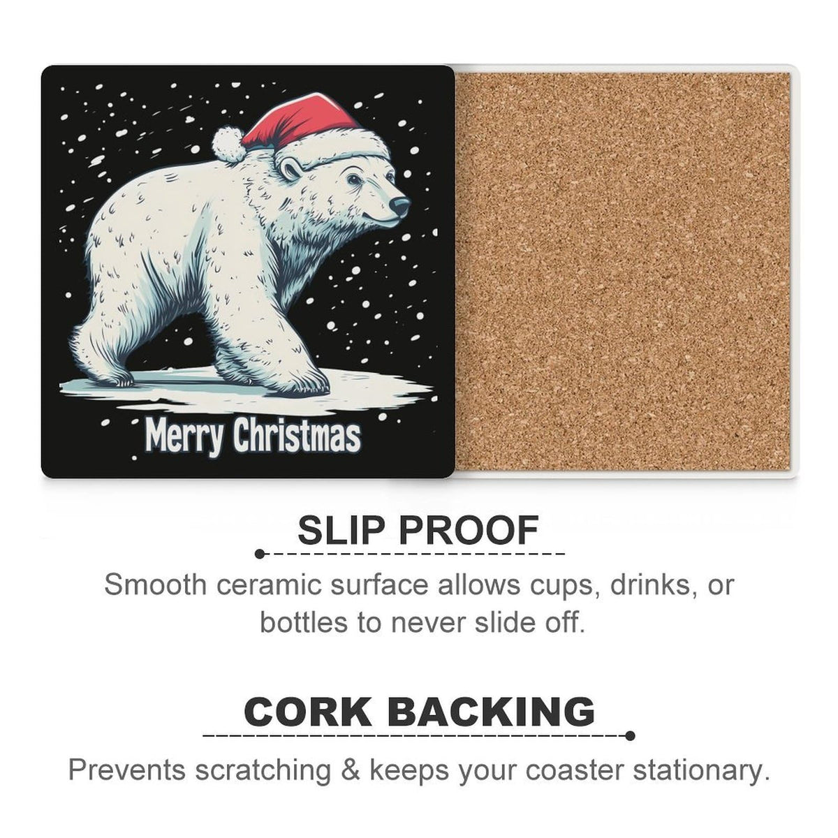 White Ceramic Coasters Set E797