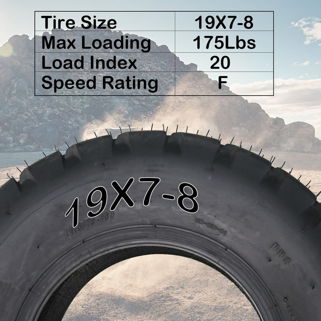 Set of 2 Off-Road 19x7-8 ATV/UTV Tires B95169