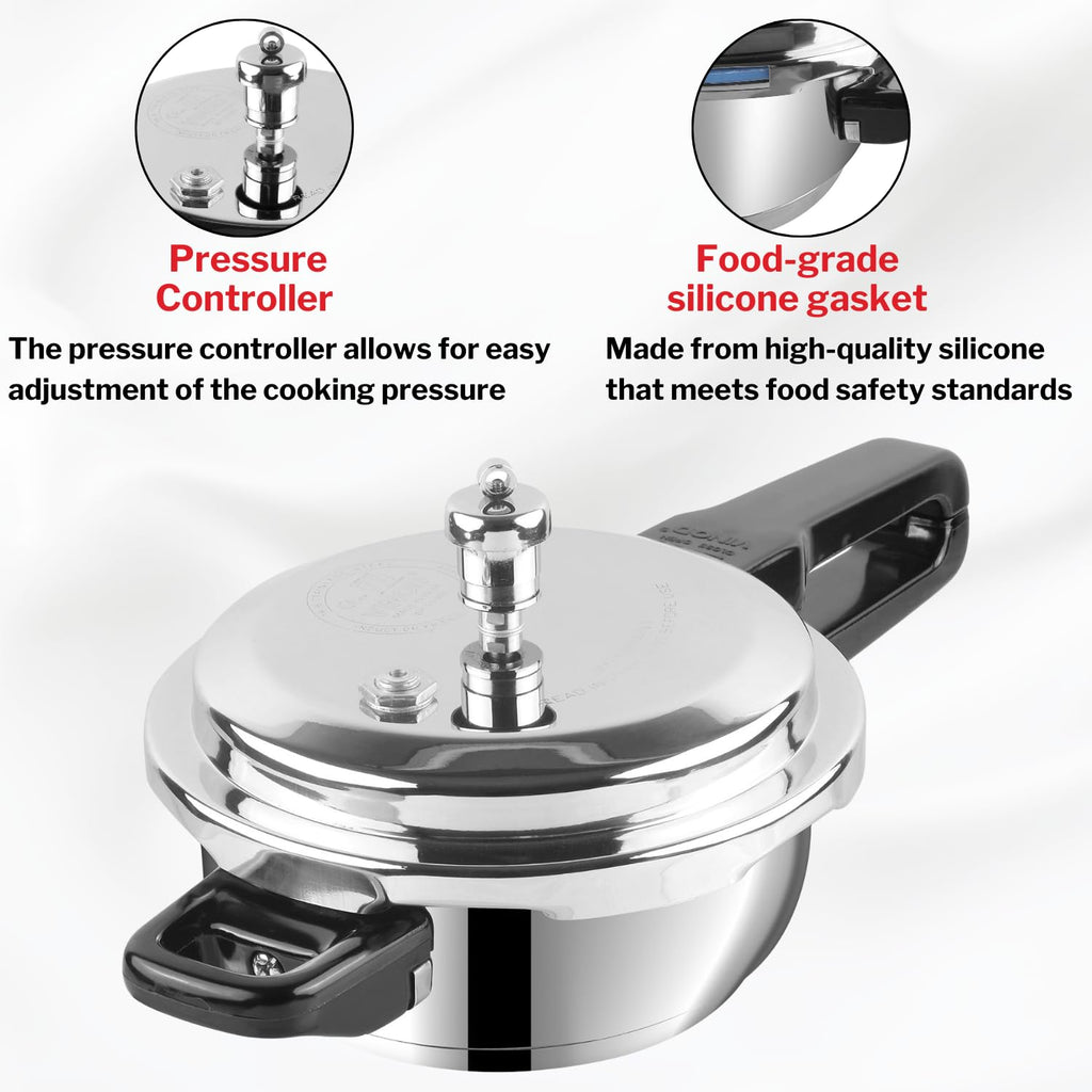 Stainless Steel 3 Litres Pressure Pan with Lid L956
