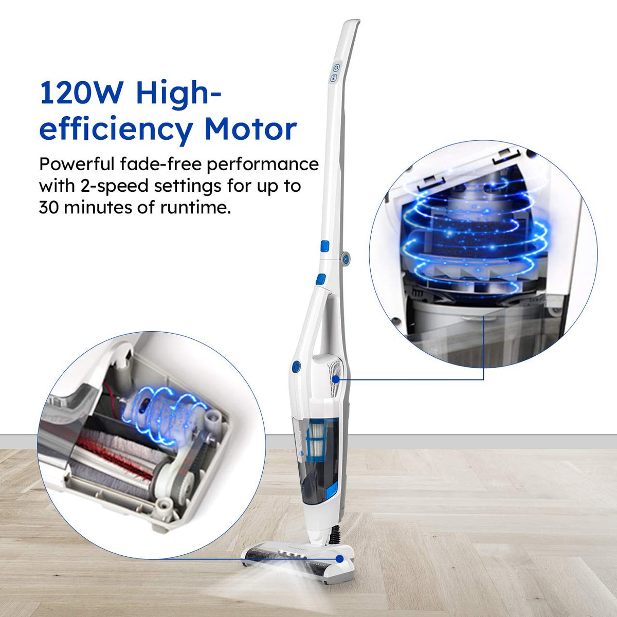 Cordless Handheld & Stick Vacuum 2 in 1 I148