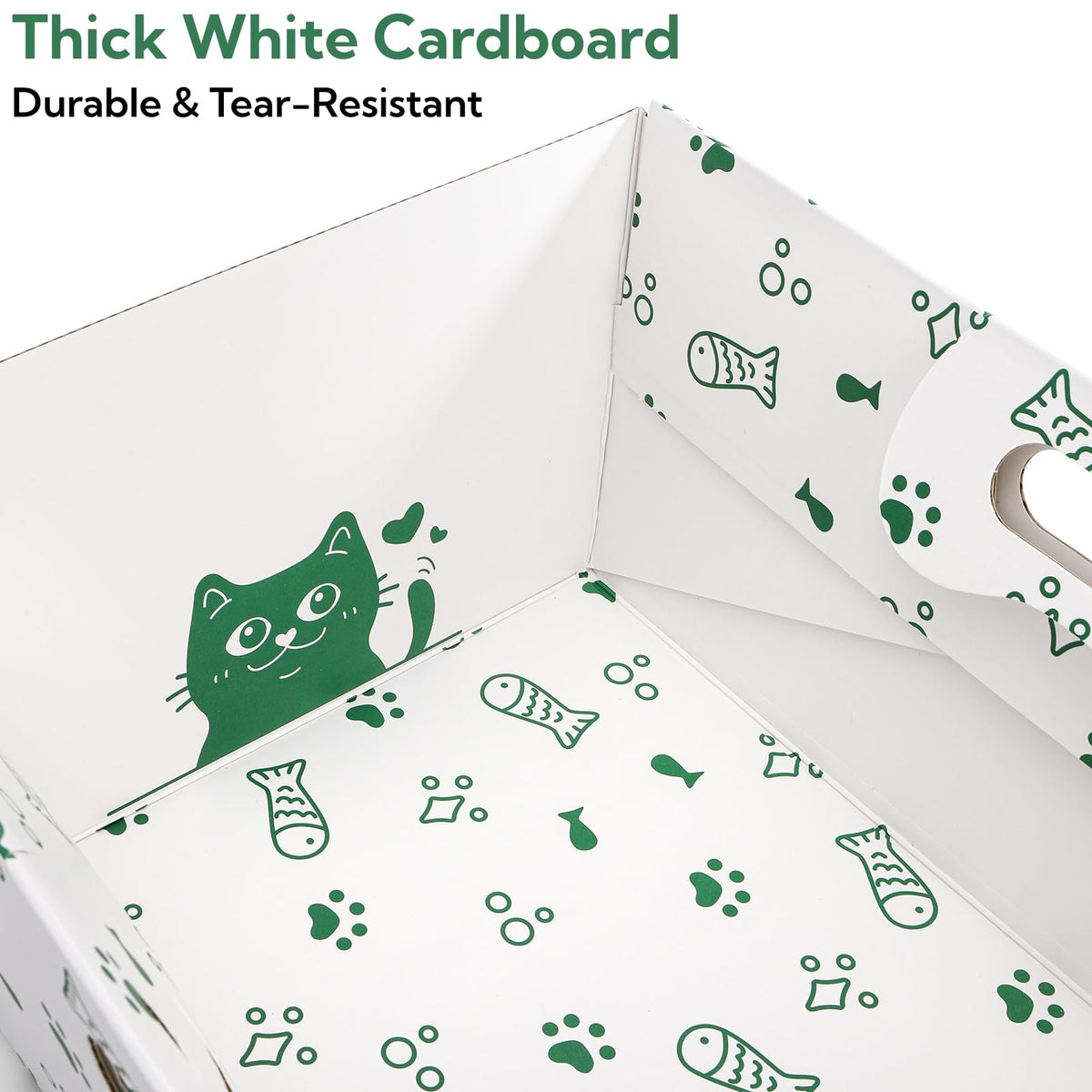 8 Pack Disposable Cat Litter Box with Scoop F878357