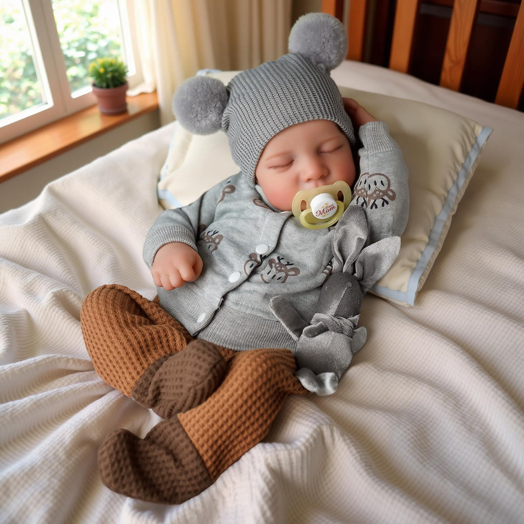 20 Inch Full Vinyl Closed-Eye Newborn Baby Doll Q95418