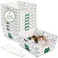 8 Pack Disposable Cat Litter Box with Scoop F878357