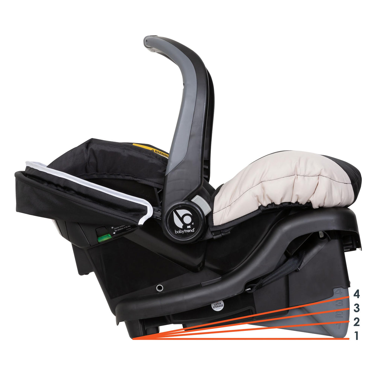Khaki Infant Car Seat with Cover and Harness L4301