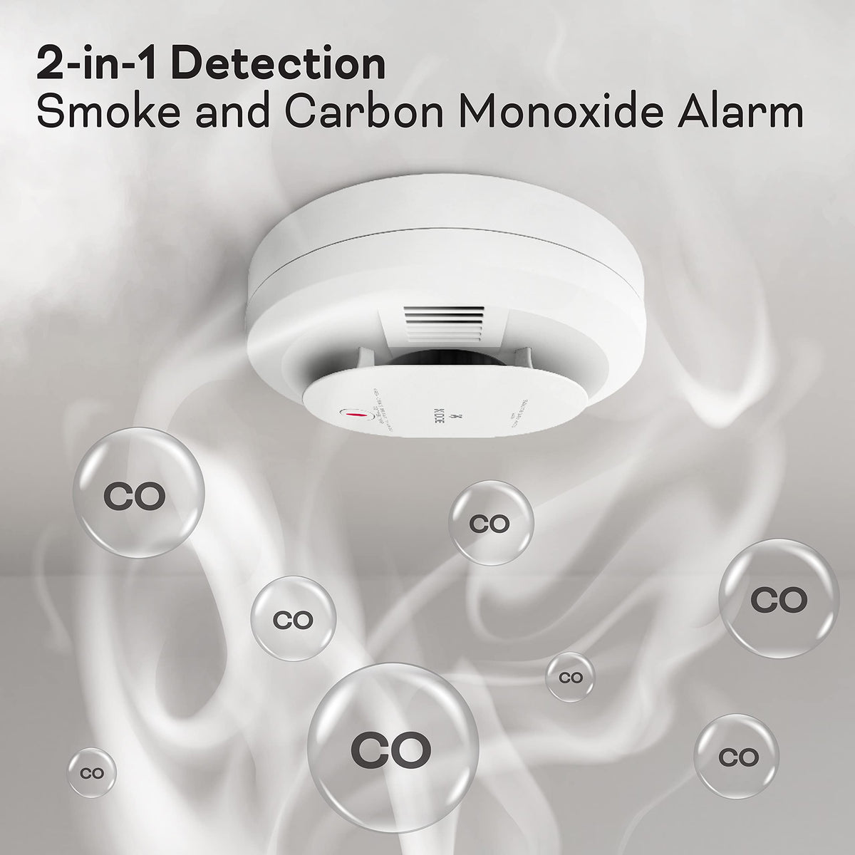 Smoke & Carbon Monoxide Detector, AA Battery Powered, 1 Pack V169513