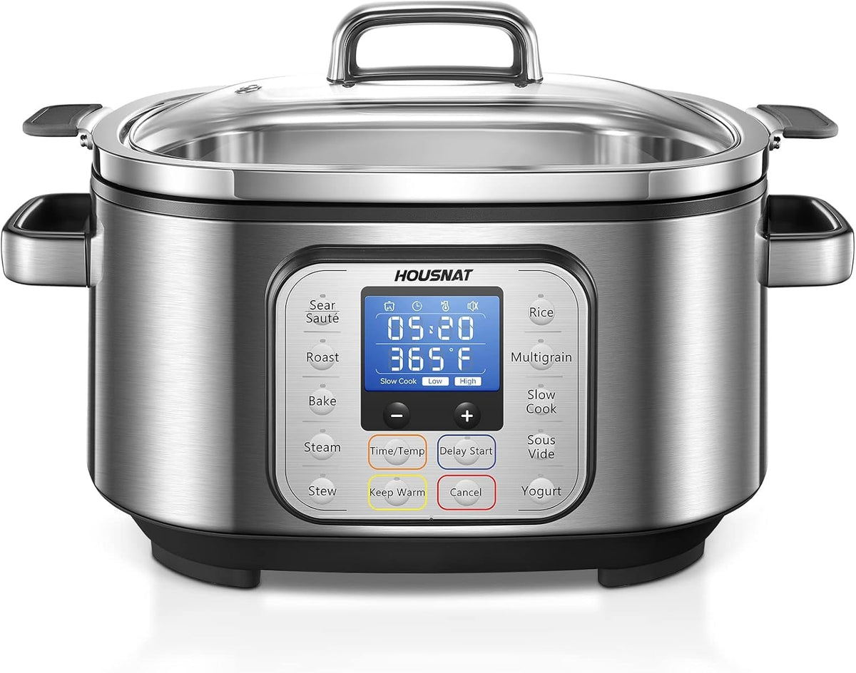 6 Quart Programmable Stainless Steel Slow Cooker E102
