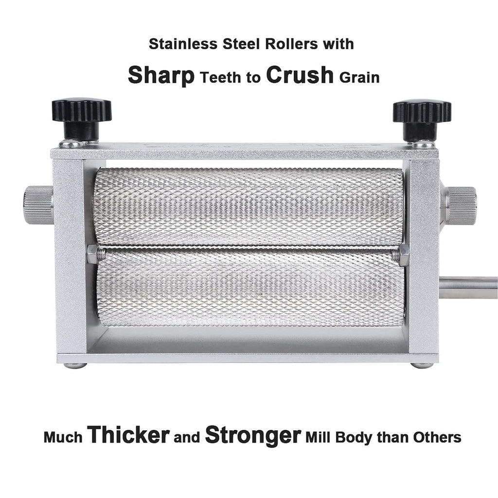 Grain Mill with 7.7LB Hopper 2 Stainless Steel Rollers P369