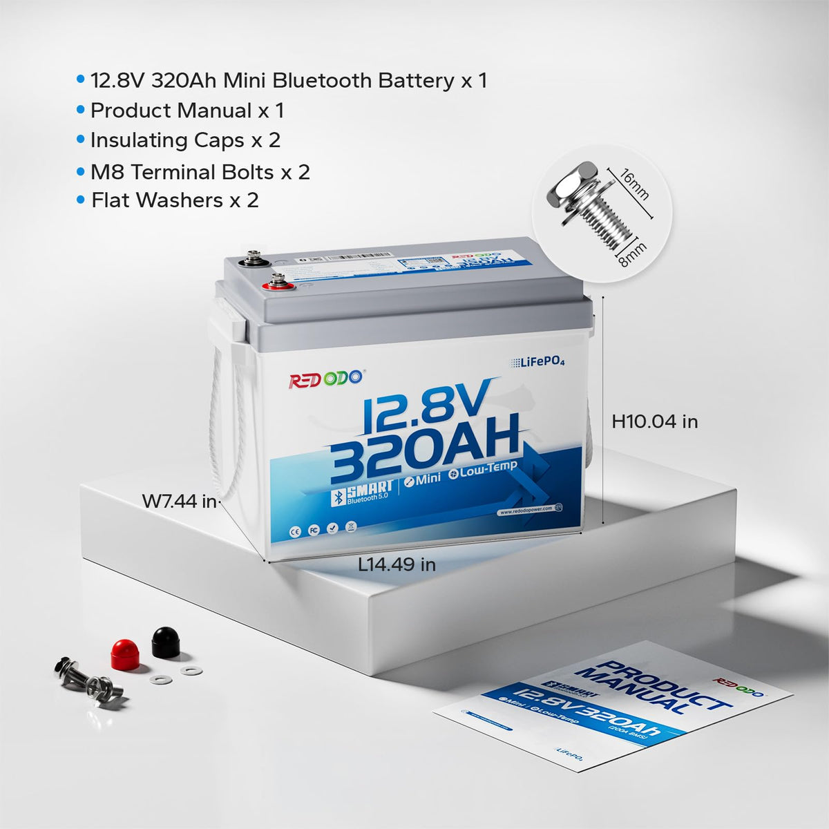 12V 320Ah LiFePO4 Battery Q910