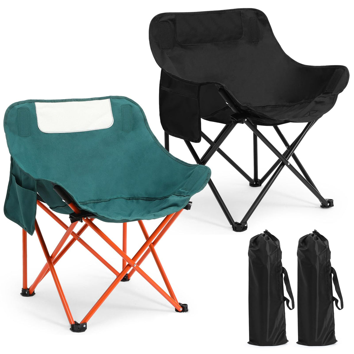 2 Pack Folding Camping Chairs I4186