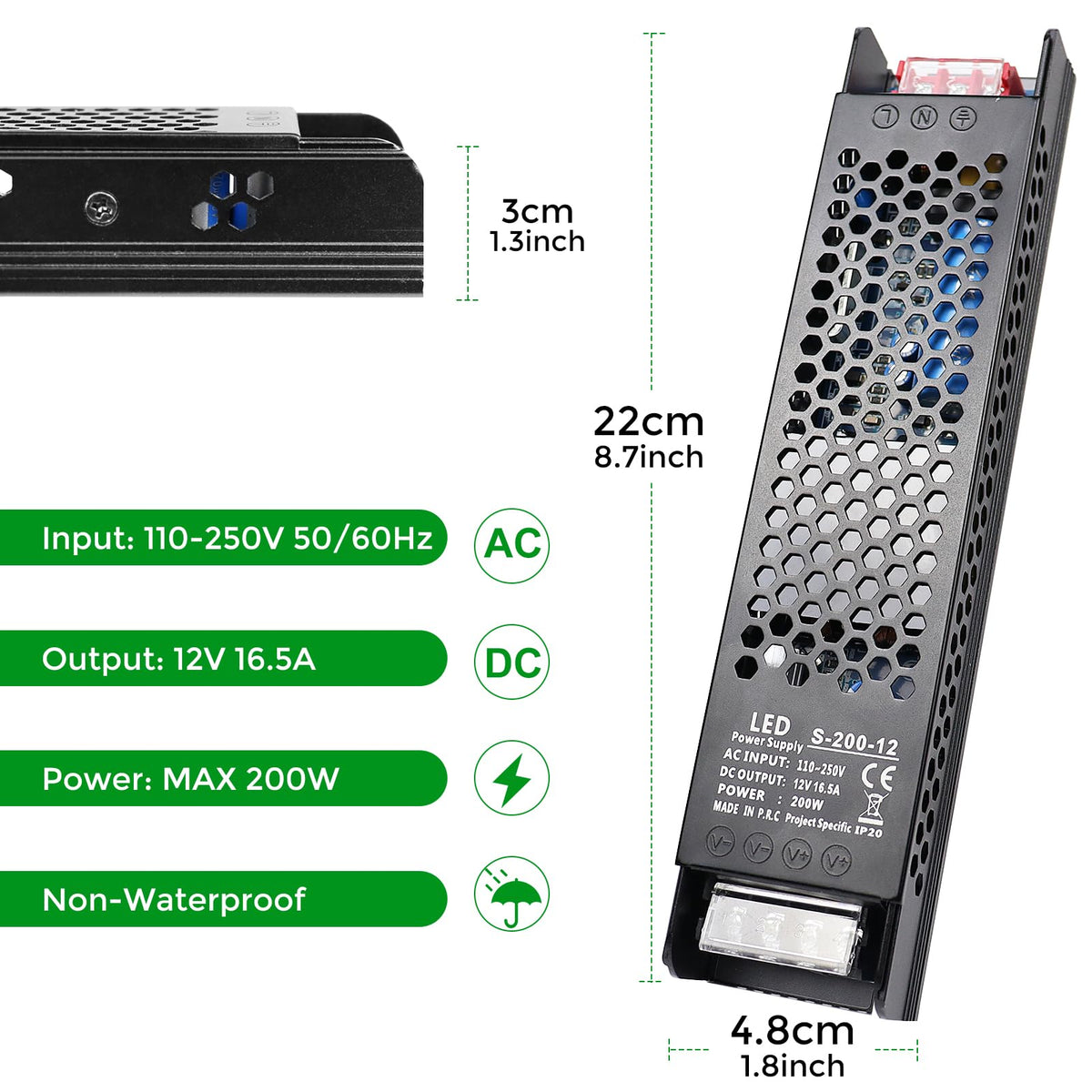 12V 200W DC Power Supply F653725