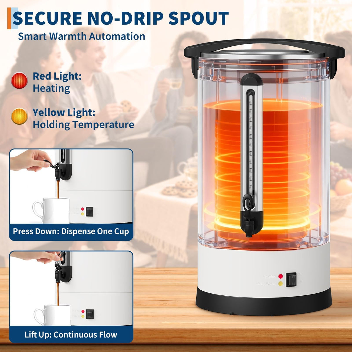 80-Cup Stainless Steel Commercial Coffee Urn U86222