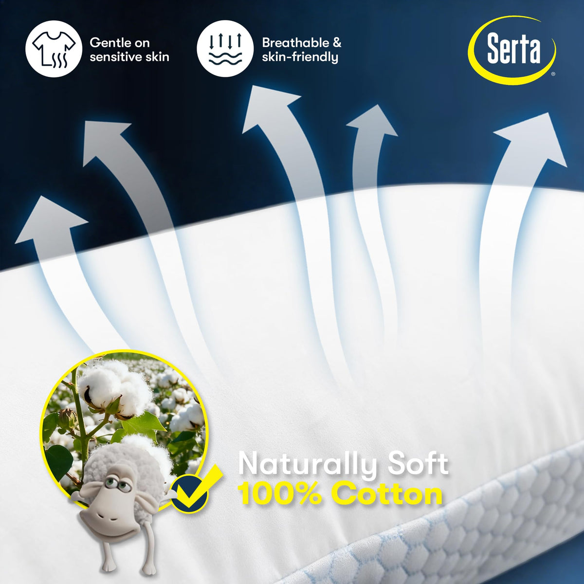 King Size Set of 2 Cooling Bed Pillows O18918