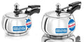 Stainless Steel Induction Gas Compatible Pressure Cooker Combo Set, Silver (1.5 litre and 3 litre) Y92873