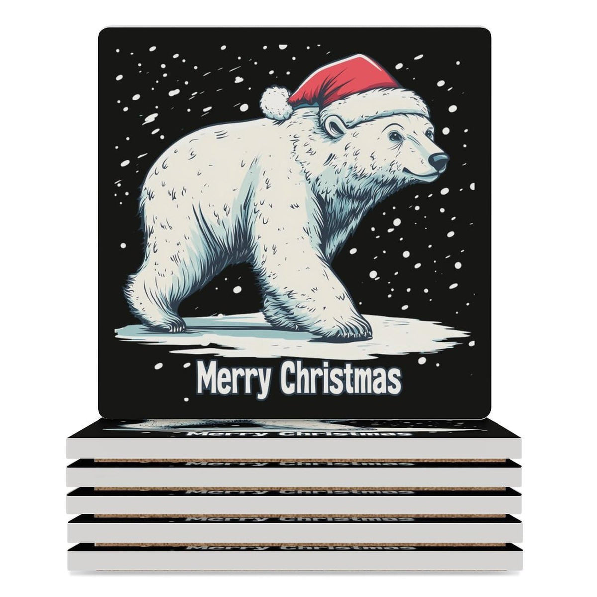 White Ceramic Coasters Set E797